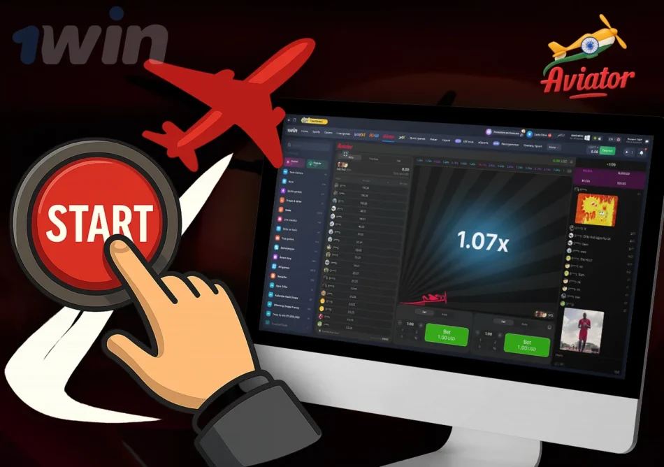 Aviator game in 1Win Casino